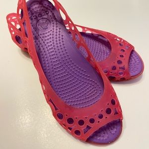 Girls Croc jelly shoes size 2